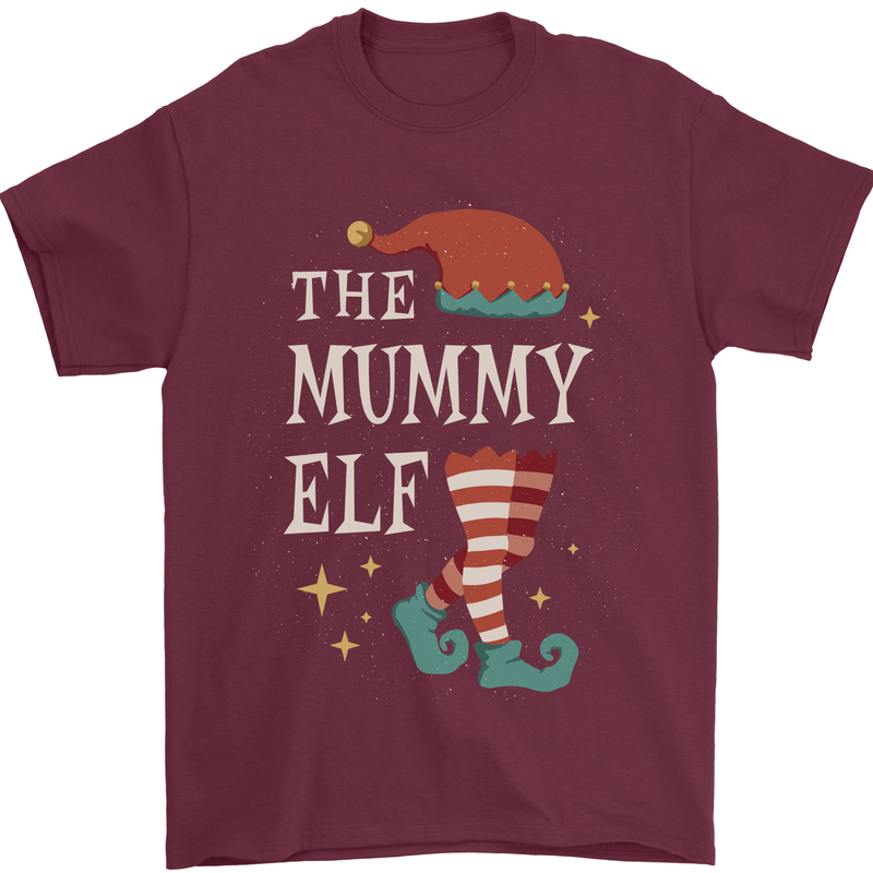 The Mummy Elf Funny Christmas Xmas Mens T-Shirt 100% Cotton Maroon