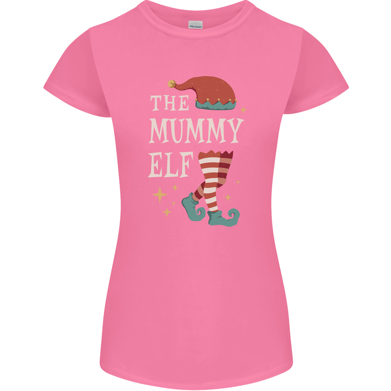 The Mummy Elf Funny Christmas Xmas Womens Petite Cut T-Shirt Azalea