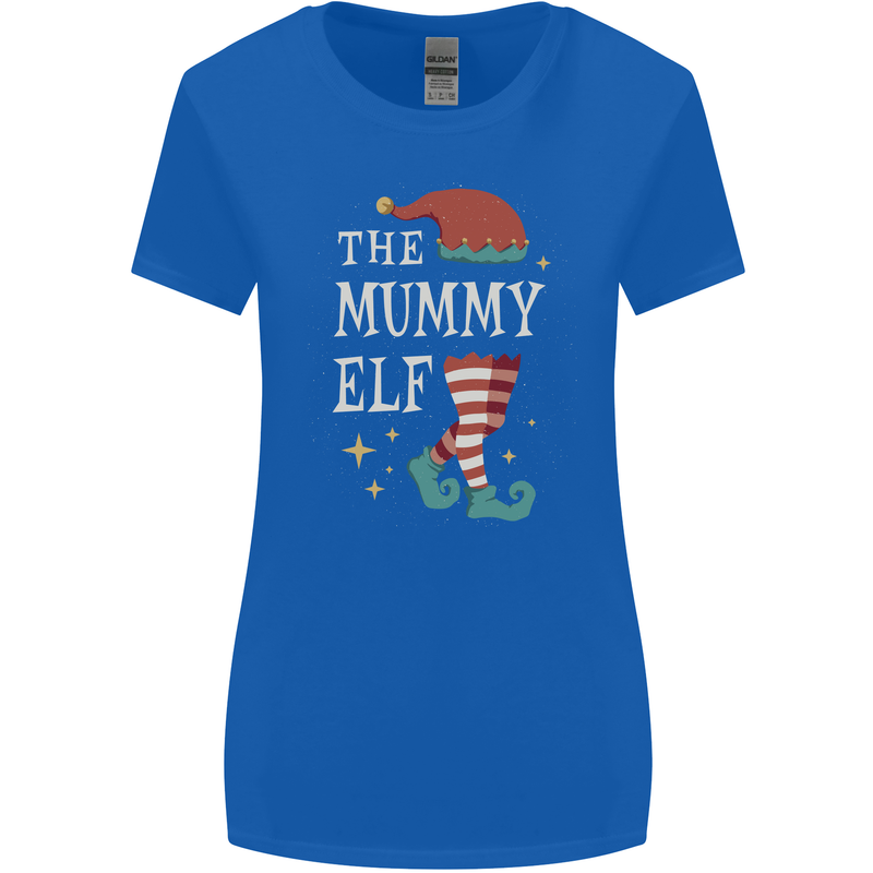 The Mummy Elf Funny Christmas Xmas Womens Wider Cut T-Shirt Royal Blue