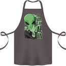 The Name is Al Alien Funny Movie Parody Cotton Apron 100% Organic Dark Grey