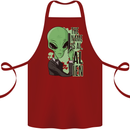The Name is Al Alien Funny Movie Parody Cotton Apron 100% Organic Maroon