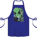 The Name is Al Alien Funny Movie Parody Cotton Apron 100% Organic Royal Blue