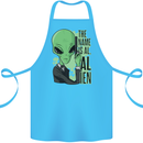 The Name is Al Alien Funny Movie Parody Cotton Apron 100% Organic Turquoise