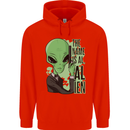 The Name is Al Alien Funny Movie Parody Mens 80% Cotton Hoodie Bright Red