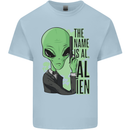 The Name is Al Alien Funny Movie Parody Mens Cotton T-Shirt Tee Top Light Blue