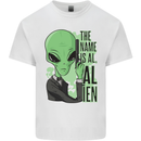 The Name is Al Alien Funny Movie Parody Mens Cotton T-Shirt Tee Top White