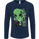 The Name is Al Alien Funny Movie Parody Mens Long Sleeve T-Shirt Navy Blue