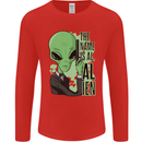 The Name is Al Alien Funny Movie Parody Mens Long Sleeve T-Shirt Red