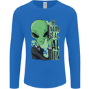 The Name is Al Alien Funny Movie Parody Mens Long Sleeve T-Shirt Royal Blue