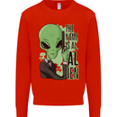 The Name is Al Alien Funny Movie Parody Mens Sweatshirt Jumper Bright Red