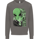 The Name is Al Alien Funny Movie Parody Mens Sweatshirt Jumper Charcoal