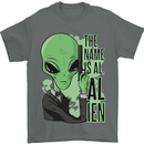 The Name is Al Alien Funny Movie Parody Mens T-Shirt 100% Cotton Charcoal
