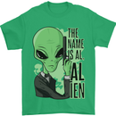 The Name is Al Alien Funny Movie Parody Mens T-Shirt 100% Cotton Irish Green