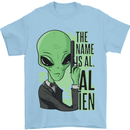 The Name is Al Alien Funny Movie Parody Mens T-Shirt 100% Cotton Light Blue