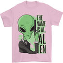 The Name is Al Alien Funny Movie Parody Mens T-Shirt 100% Cotton Light Pink