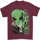 The Name is Al Alien Funny Movie Parody Mens T-Shirt 100% Cotton Maroon