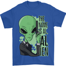 The Name is Al Alien Funny Movie Parody Mens T-Shirt 100% Cotton Royal Blue
