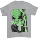 The Name is Al Alien Funny Movie Parody Mens T-Shirt 100% Cotton Sports Grey