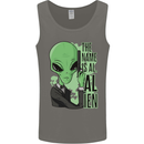 The Name is Al Alien Funny Movie Parody Mens Vest Tank Top Charcoal