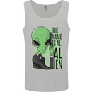 The Name is Al Alien Funny Movie Parody Mens Vest Tank Top Sports Grey