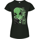 The Name is Al Alien Funny Movie Parody Womens Petite Cut T-Shirt Black