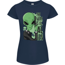 The Name is Al Alien Funny Movie Parody Womens Petite Cut T-Shirt Navy Blue