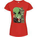 The Name is Al Alien Funny Movie Parody Womens Petite Cut T-Shirt Red