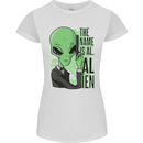 The Name is Al Alien Funny Movie Parody Womens Petite Cut T-Shirt White