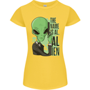 The Name is Al Alien Funny Movie Parody Womens Petite Cut T-Shirt Yellow