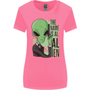 The Name is Al Alien Funny Movie Parody Womens Wider Cut T-Shirt Azalea