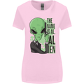 The Name is Al Alien Funny Movie Parody Womens Wider Cut T-Shirt Light Pink