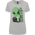 The Name is Al Alien Funny Movie Parody Womens Wider Cut T-Shirt Sports Grey