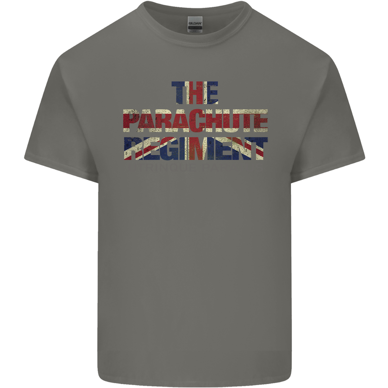 The Parachute Regiment Paras 1 2 3 4 SFSG Mens Cotton T-Shirt Tee Top Charcoal