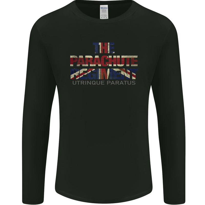 The Parachute Regiment Paras 1 2 3 4 SFSG Mens Long Sleeve T-Shirt Black