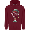 The Queen Elf Funny Christmas Xmas Childrens Kids Hoodie Maroon