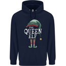 The Queen Elf Funny Christmas Xmas Childrens Kids Hoodie Navy Blue