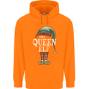 The Queen Elf Funny Christmas Xmas Childrens Kids Hoodie Orange