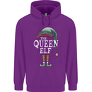 The Queen Elf Funny Christmas Xmas Childrens Kids Hoodie Purple