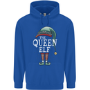 The Queen Elf Funny Christmas Xmas Childrens Kids Hoodie Royal Blue