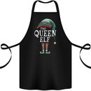 The Queen Elf Funny Christmas Xmas Cotton Apron 100% Organic Black