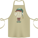 The Queen Elf Funny Christmas Xmas Cotton Apron 100% Organic Khaki
