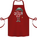The Queen Elf Funny Christmas Xmas Cotton Apron 100% Organic Maroon