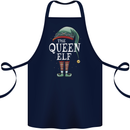 The Queen Elf Funny Christmas Xmas Cotton Apron 100% Organic Navy Blue