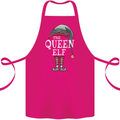 The Queen Elf Funny Christmas Xmas Cotton Apron 100% Organic Pink