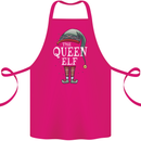 The Queen Elf Funny Christmas Xmas Cotton Apron 100% Organic Pink