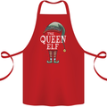 The Queen Elf Funny Christmas Xmas Cotton Apron 100% Organic Red
