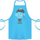 The Queen Elf Funny Christmas Xmas Cotton Apron 100% Organic Turquoise