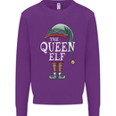 The Queen Elf Funny Christmas Xmas Kids Sweatshirt Jumper Purple