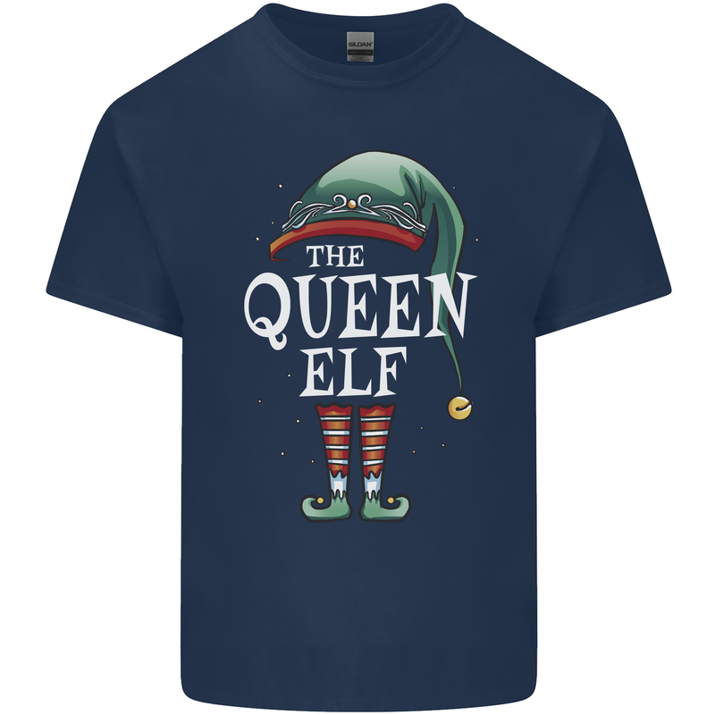 The Queen Elf Funny Christmas Xmas Kids T-Shirt Childrens Navy Blue