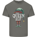The Queen Elf Funny Christmas Xmas Mens Cotton T-Shirt Tee Top Charcoal